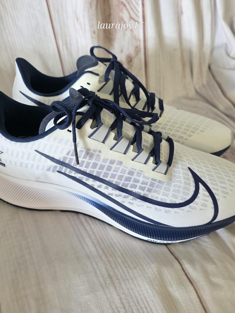 Nike Air Zoom Pegasus 37 Dallas Cowboys Sneakers White Navy 2020 Mens 10.5